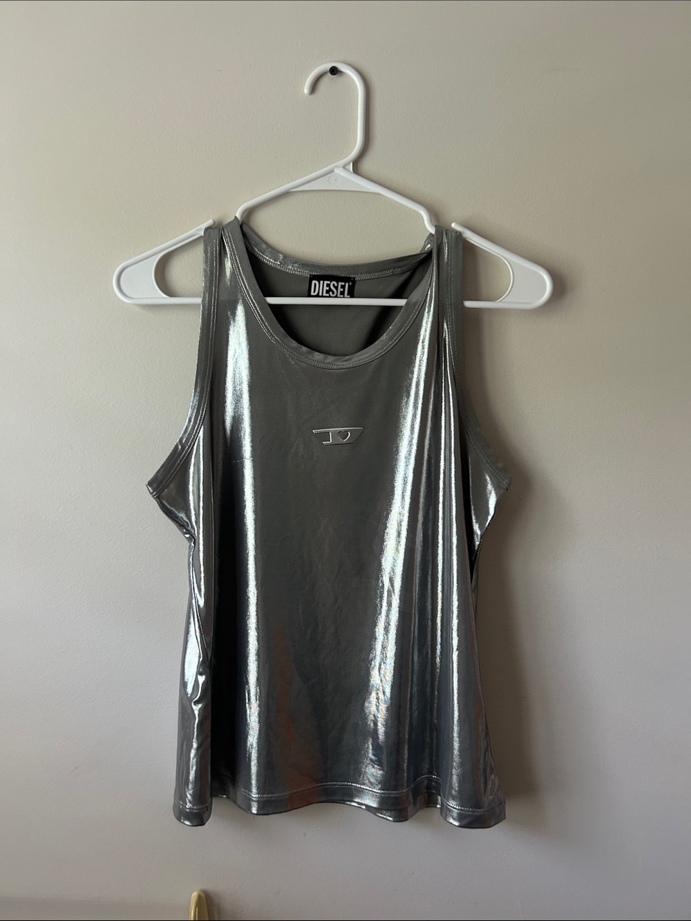 Diesel Silver Chrome Tank Top